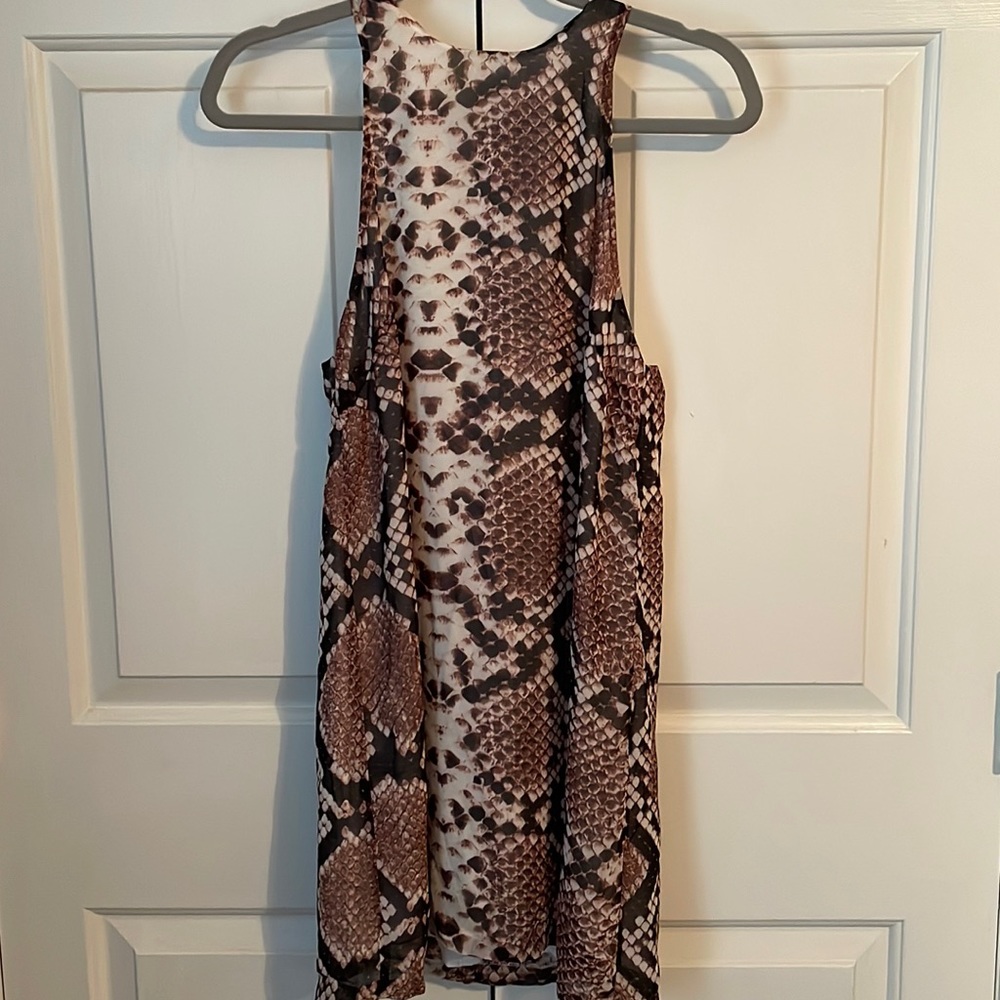 Boutique Animal Print Shift Dress